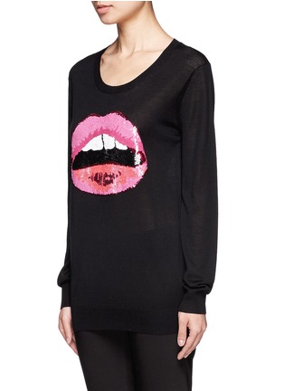 Front View - Click To Enlarge - MARKUS LUPFER - Lara lip sequin sweater