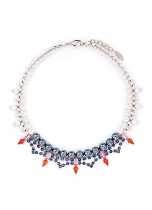 Main View - Click To Enlarge - JOOMI LIM - Crystal pearl double strand necklace