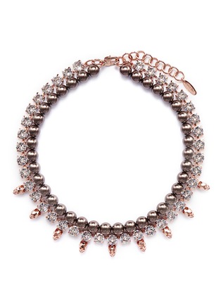 Main View - Click To Enlarge - JOOMI LIM - Skull crystal pearl necklace