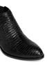 Detail View - Click To Enlarge - ALEXANDER WANG - 'Kori' cutout heel lizard embossed leather Chelsea boots