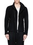 Main View - Click To Enlarge - THE VIRIDI-ANNE - Asymmetric zip wool felt jacket