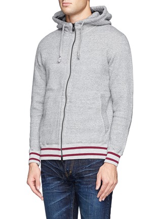 Front View - Click To Enlarge - WHITE MOUNTAINEERING - Fleece lining zip up hoodie