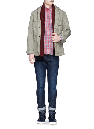 Figure View - Click To Enlarge - WHITE MOUNTAINEERING - Plaid cotton twill shirt