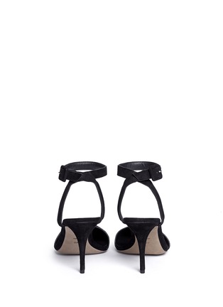 Back View - Click To Enlarge - ALEXANDER WANG - 'Lovisa' lambskin suede ankle strap pumps