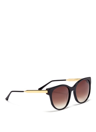Figure View - Click To Enlarge - THIERRY LASRY - Axxxexxxy metal temple slim plastic sunglasses
