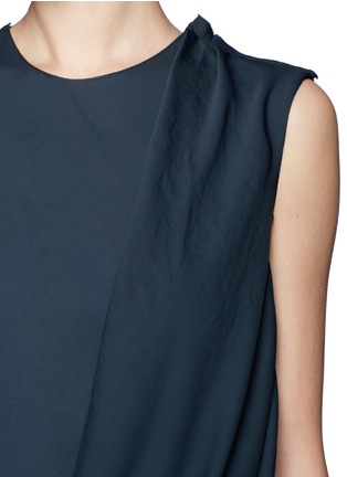 Detail View - Click To Enlarge - LANVIN - Draped front sleeveless silk top