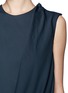 Detail View - Click To Enlarge - LANVIN - Draped front sleeveless silk top