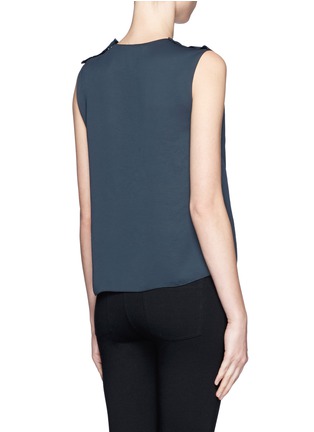 Back View - Click To Enlarge - LANVIN - Draped front sleeveless silk top