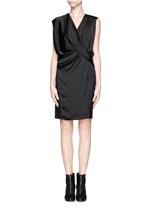 Main View - Click To Enlarge - HELMUT LANG - Coma sheen draped front blouson dress