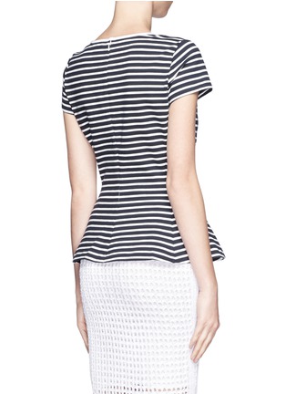 Back View - Click To Enlarge - THEORY - Panna striped peplum top