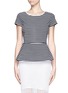 Main View - Click To Enlarge - THEORY - Panna striped peplum top