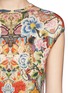 Detail View - Click To Enlarge - ALEXANDER MCQUEEN - Printed cap sleeve body-con dress