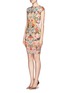 Figure View - Click To Enlarge - ALEXANDER MCQUEEN - Printed cap sleeve body-con dress