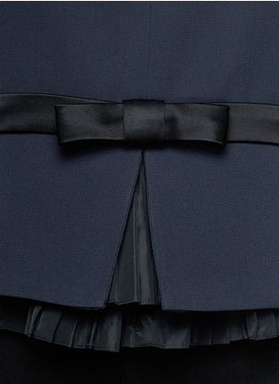 Detail View - Click To Enlarge - CHLOÉ - Taffeta pleat underlay bow waistband top