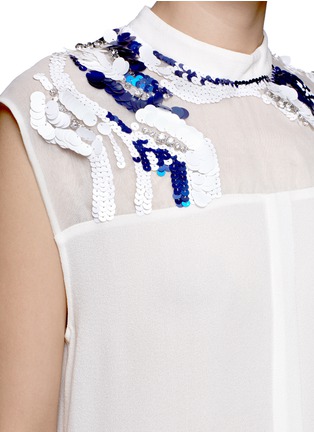 Detail View - Click To Enlarge - 3.1 PHILLIP LIM - Embellished silk top