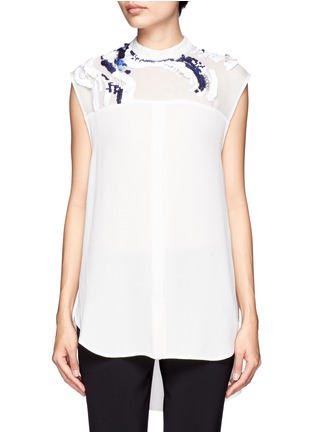Main View - Click To Enlarge - 3.1 PHILLIP LIM - Embellished silk top