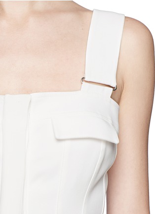 Detail View - Click To Enlarge - ALEXANDER MCQUEEN - Belted pleat crepe dress