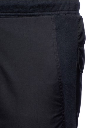 Detail View - Click To Enlarge - SIKI IM / DEN IM - Taffeta panel drop crotch sweat shorts