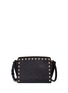 Back View - Click To Enlarge - MICHAEL KORS - 'Selma Stud' medium saffiano leather messenger bag