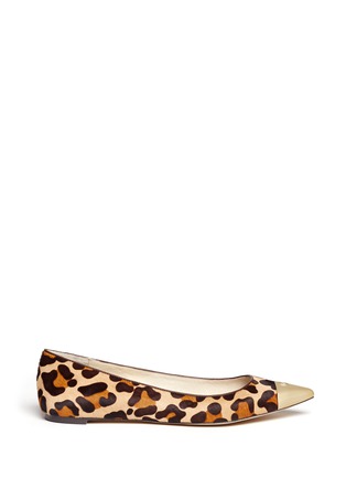 Main View - Click To Enlarge - MICHAEL KORS - Paxton toecap leopard-print flats