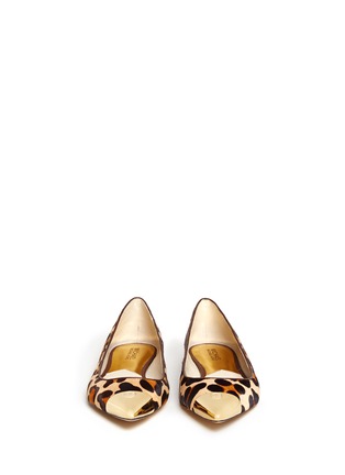 Figure View - Click To Enlarge - MICHAEL KORS - Paxton toecap leopard-print flats