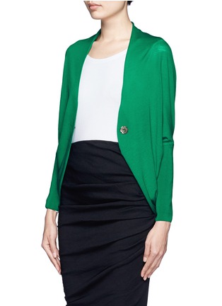 Front View - Click To Enlarge - LANVIN - Draped wool cardigan