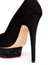 Detail View - Click To Enlarge - CHARLOTTE OLYMPIA - Strass platform suede pumps