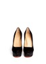 Figure View - Click To Enlarge - CHARLOTTE OLYMPIA - Strass platform suede pumps