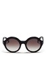 Main View - Click To Enlarge - PRADA - Round frame plastic sunglasses