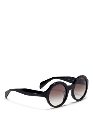 Figure View - Click To Enlarge - PRADA - Round frame plastic sunglasses