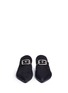 Front View - Click To Enlarge - CLERGERIE - x Robert Clergerie 'Lopal' buckle strap suede slides