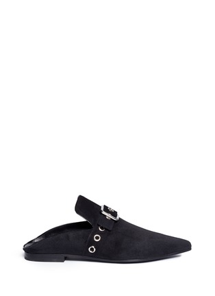 Main View - Click To Enlarge - CLERGERIE - x Robert Clergerie 'Lopal' buckle strap suede slides