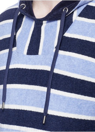 Detail View - Click To Enlarge - ORLEBAR BROWN - 'Karson' stripe towelling hoodie