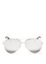 Main View - Click To Enlarge - VICTORIA BECKHAM - 'Classic Victoria Feather' mirror aviator sunglasses
