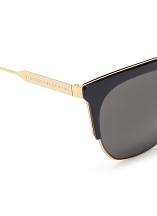 Detail View - Click To Enlarge - VICTORIA BECKHAM - 'Layered Combination Square' acetate brow bar sunglasses