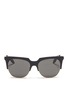 Main View - Click To Enlarge - VICTORIA BECKHAM - 'Layered Combination Square' acetate brow bar sunglasses