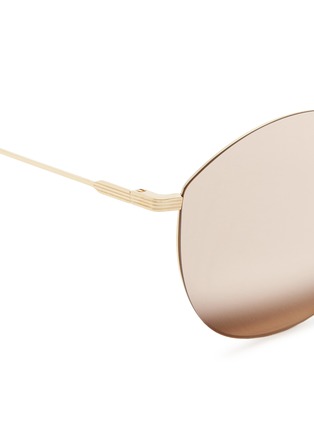 Detail View - Click To Enlarge - VICTORIA BECKHAM - 'Feather Kitten' 18k gold mirror cat eye sunglasses