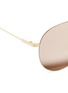 Detail View - Click To Enlarge - VICTORIA BECKHAM - 'Classic Victoria Feather' 18k gold mirror aviator sunglasses
