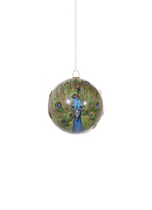 Main View - Click To Enlarge - SHISHI - Peacock print Christmas ornament