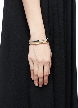 Figure View - Click To Enlarge - W. BRITT - 'Flip Bracelet' convertible gold plated bangle