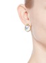  - W. BRITT - 'Hexagon Flip' inset howlite stud earrings