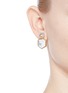 Figure View - Click To Enlarge - W. BRITT - 'Hexagon Flip' inset howlite stud earrings