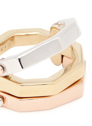 Detail View - Click To Enlarge - W. BRITT - 'Flip' convertible gold plated ring