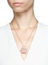 Figure View - Click To Enlarge - W. BRITT - 'Hexagon' rose quartz pendant necklace