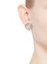  - W. BRITT - 'Mini Decagon' rose quartz stud earrings