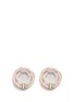 Main View - Click To Enlarge - W. BRITT - 'Mini Decagon' rose quartz stud earrings