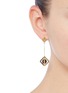 Figure View - Click To Enlarge - W. BRITT - 'Square Cage' sphere drop 18k gold earrings