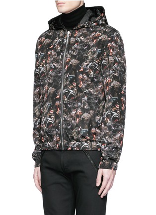 Front View - Click To Enlarge - GIVENCHY - Monkey print windbreaker jacket