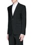 Front View - Click To Enlarge - GIVENCHY - Madonna collar wool-Mohair suit