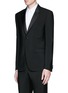 Front View - Click To Enlarge - GIVENCHY - Satin lapel wool-Mohair tuxedo suit